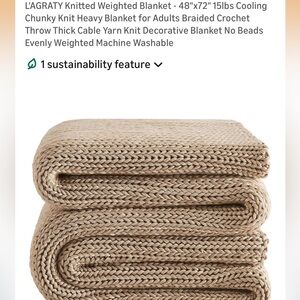 Tan Knit Weighted Blanket